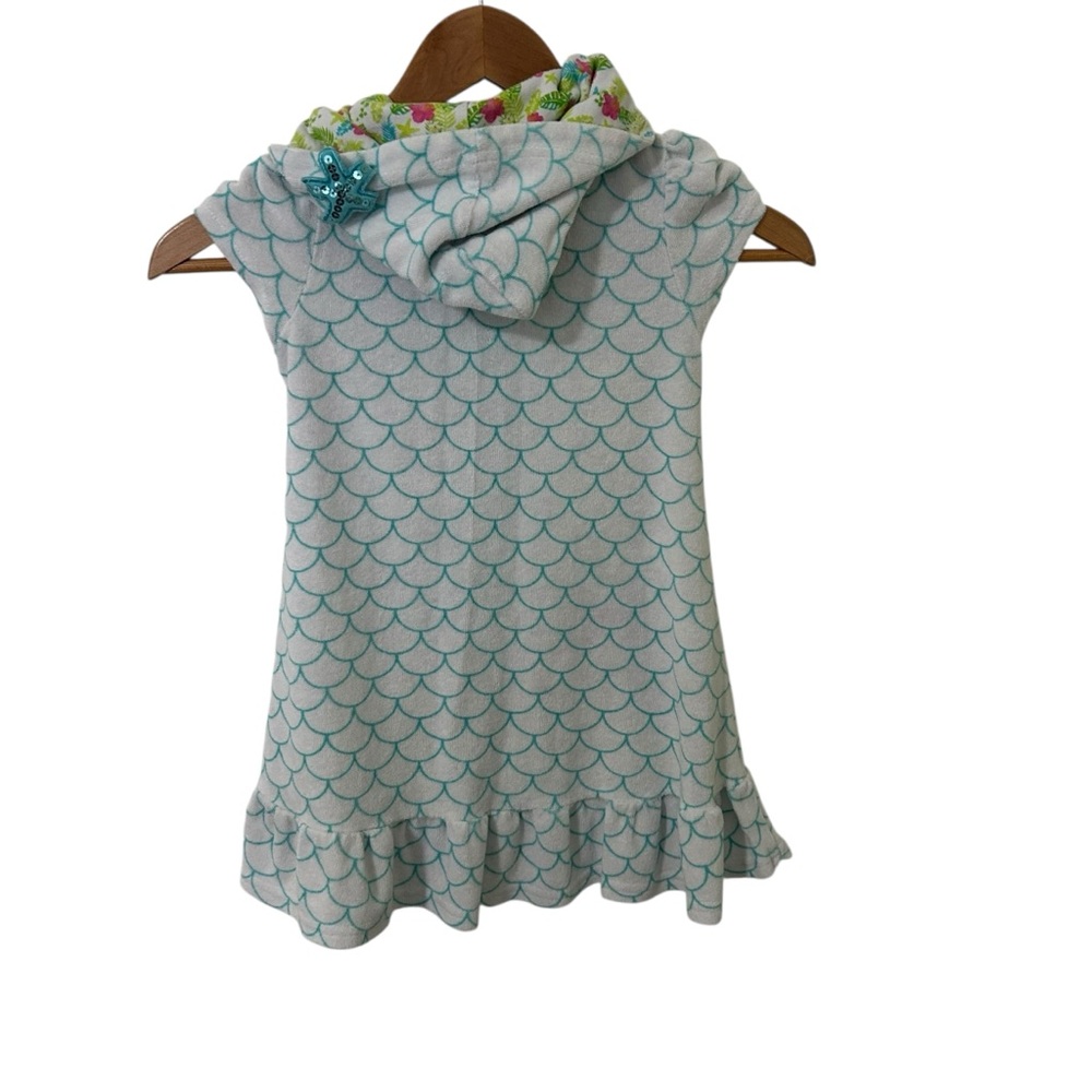 Disney Store Ariel Little Mermaid Hooded Swim Cover Up Dress Girls Size 5/6 - Picture 3 of 4